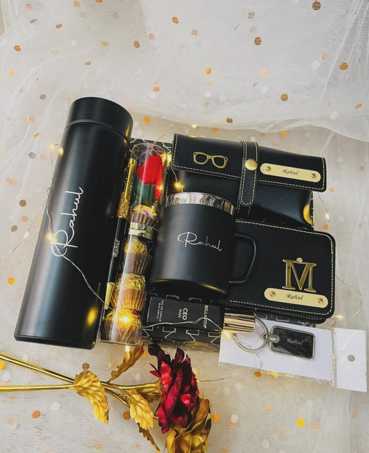 Men's Hamper With Gold Rose